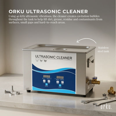Orku 6.5L Ultrasonic Jewellery Cleaner Professional Machine + Digital Timer