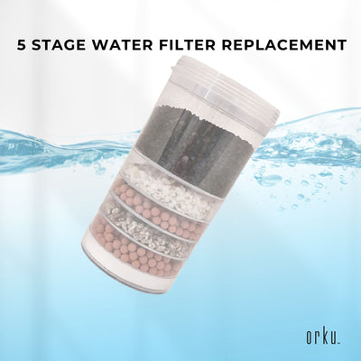 Orku 5 Stage Water Filter Replacement - Mineral Carbon Cartridge For Benchtop