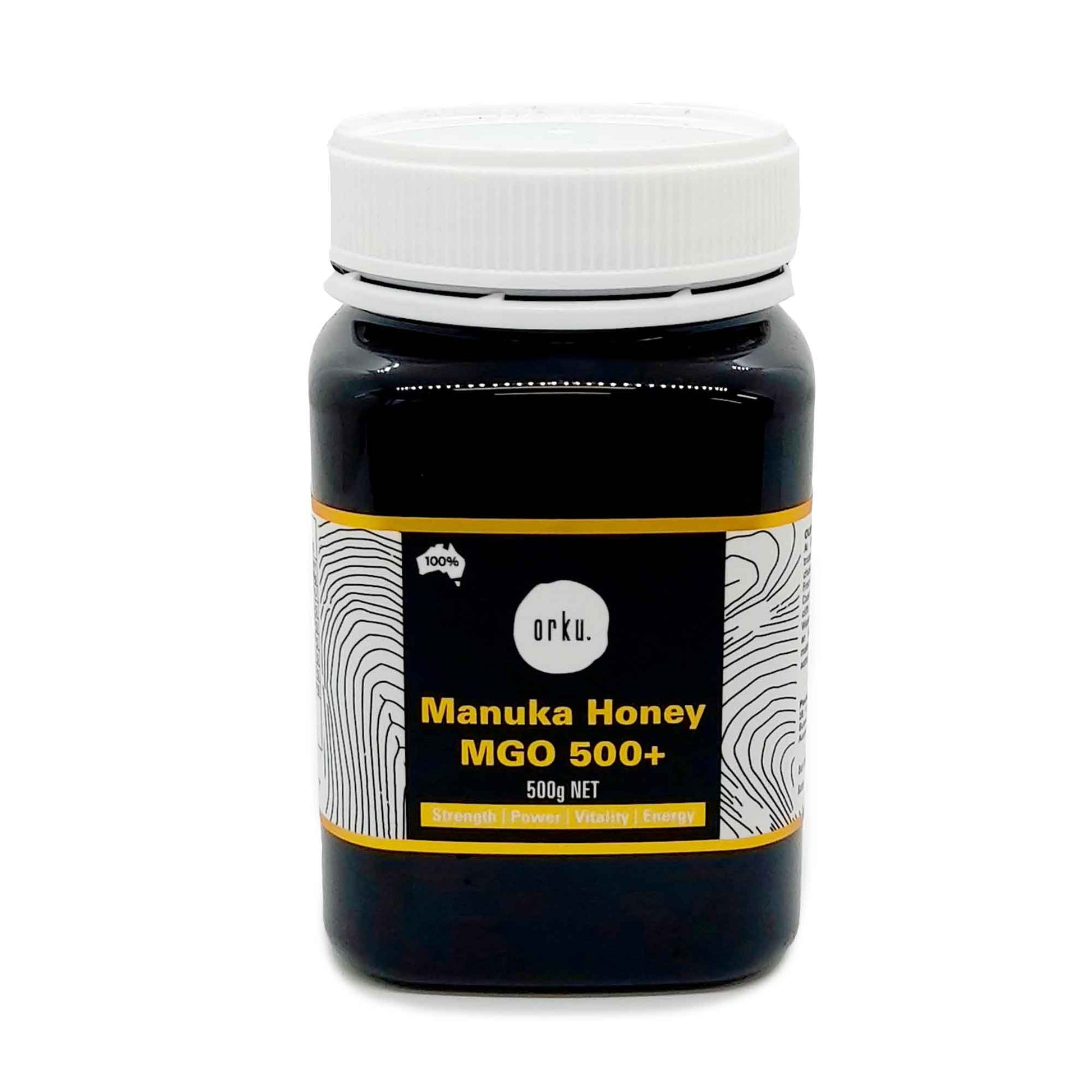 Orku 500g MGO 500+ Australian Manuka Honey - 100% Raw Natural Pure Jelly Bush