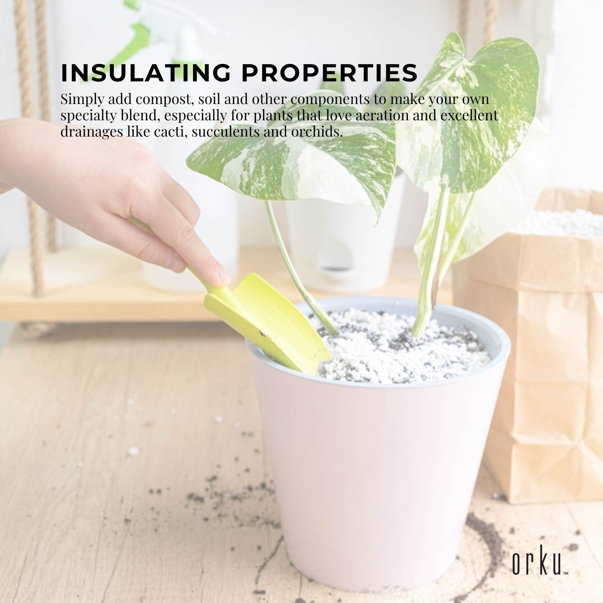 Orku 50L Perlite Coarse Premium Soil Expanded Medium Plants Hydroponics