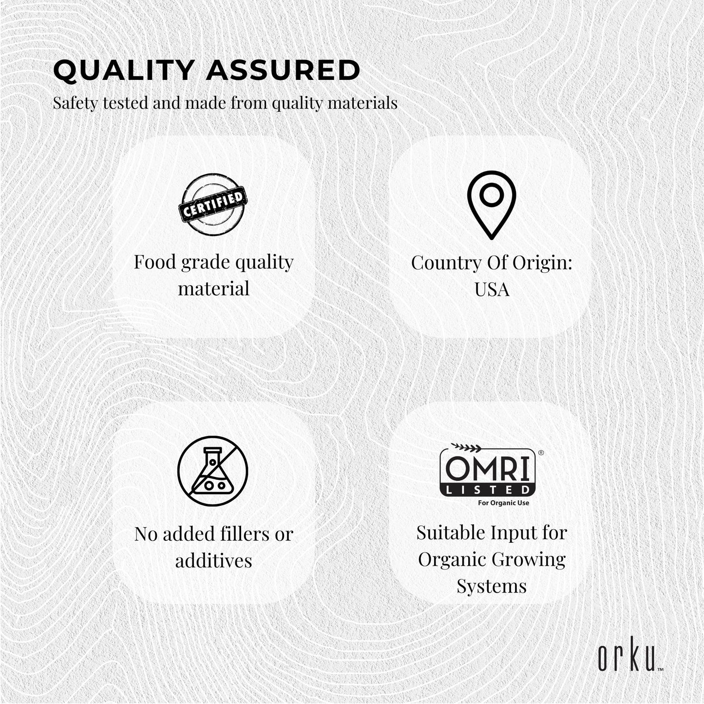 Orku 50g Fine Diatomaceous Earth Powder - Food Grade Fossil Shell Flour