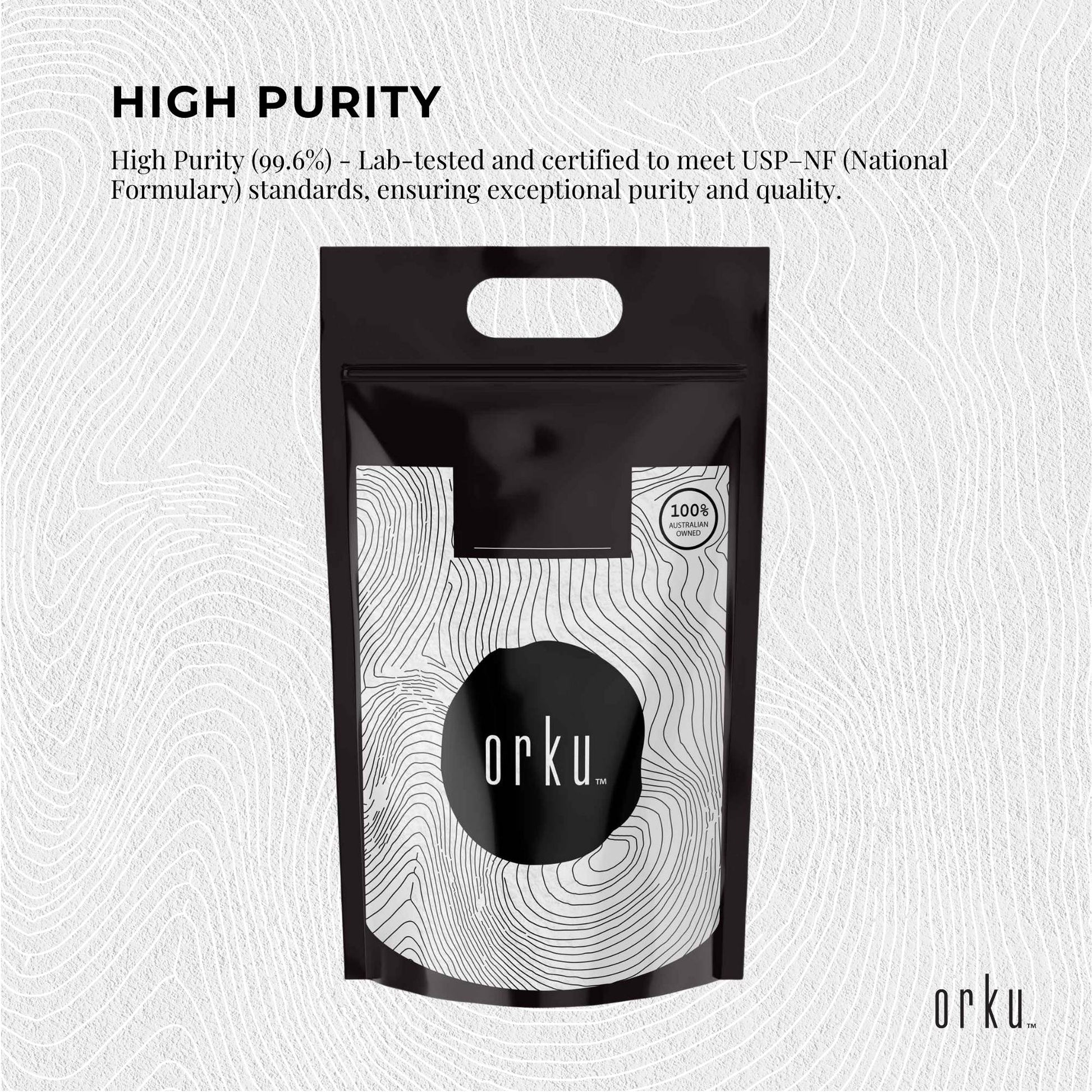 Orku 5Kg Myo Inositol Powder - USP Grade High Purity Unflavoured