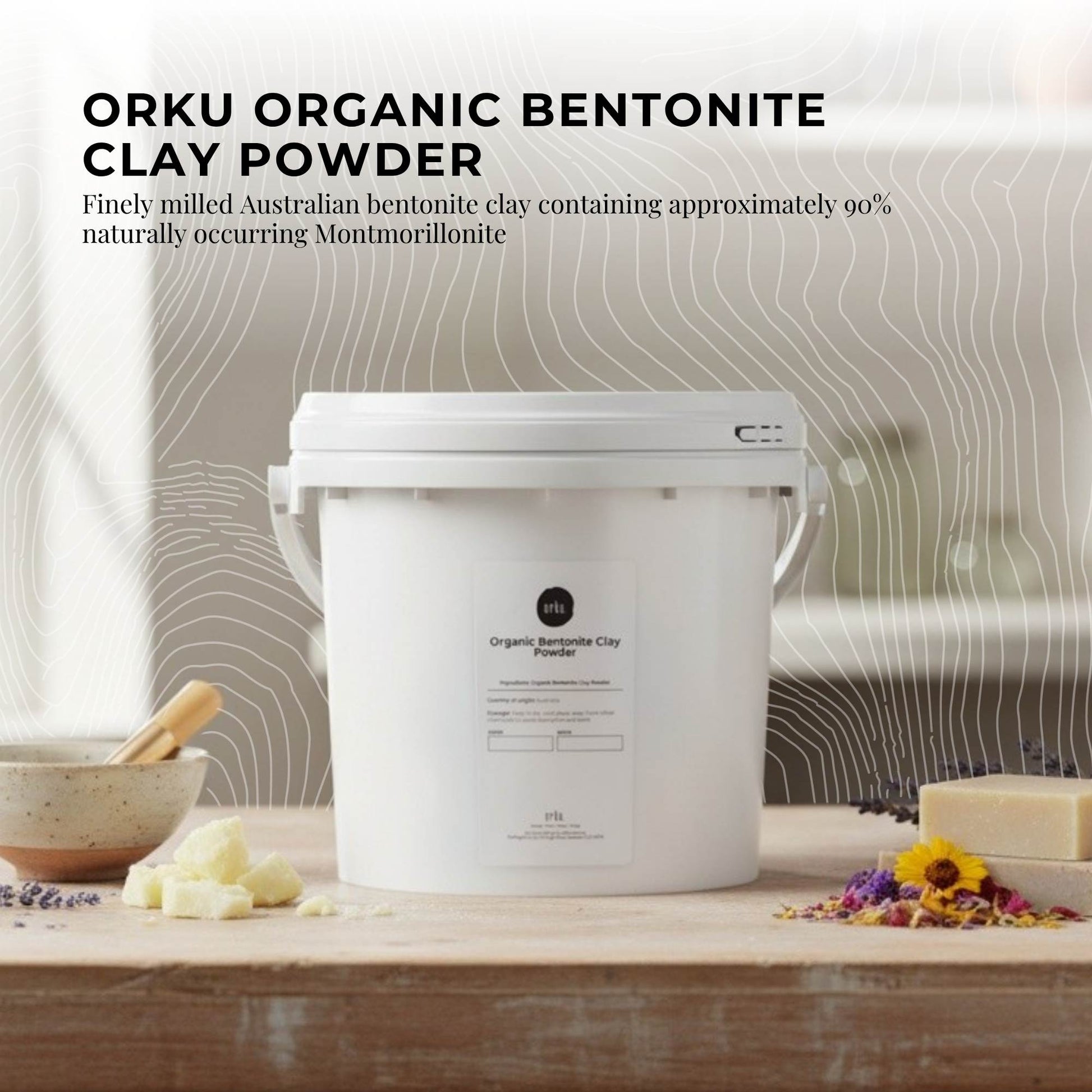 Orku 5Kg Organic Bentonite Clay Powder Cosmetic Grade Montmorillonite