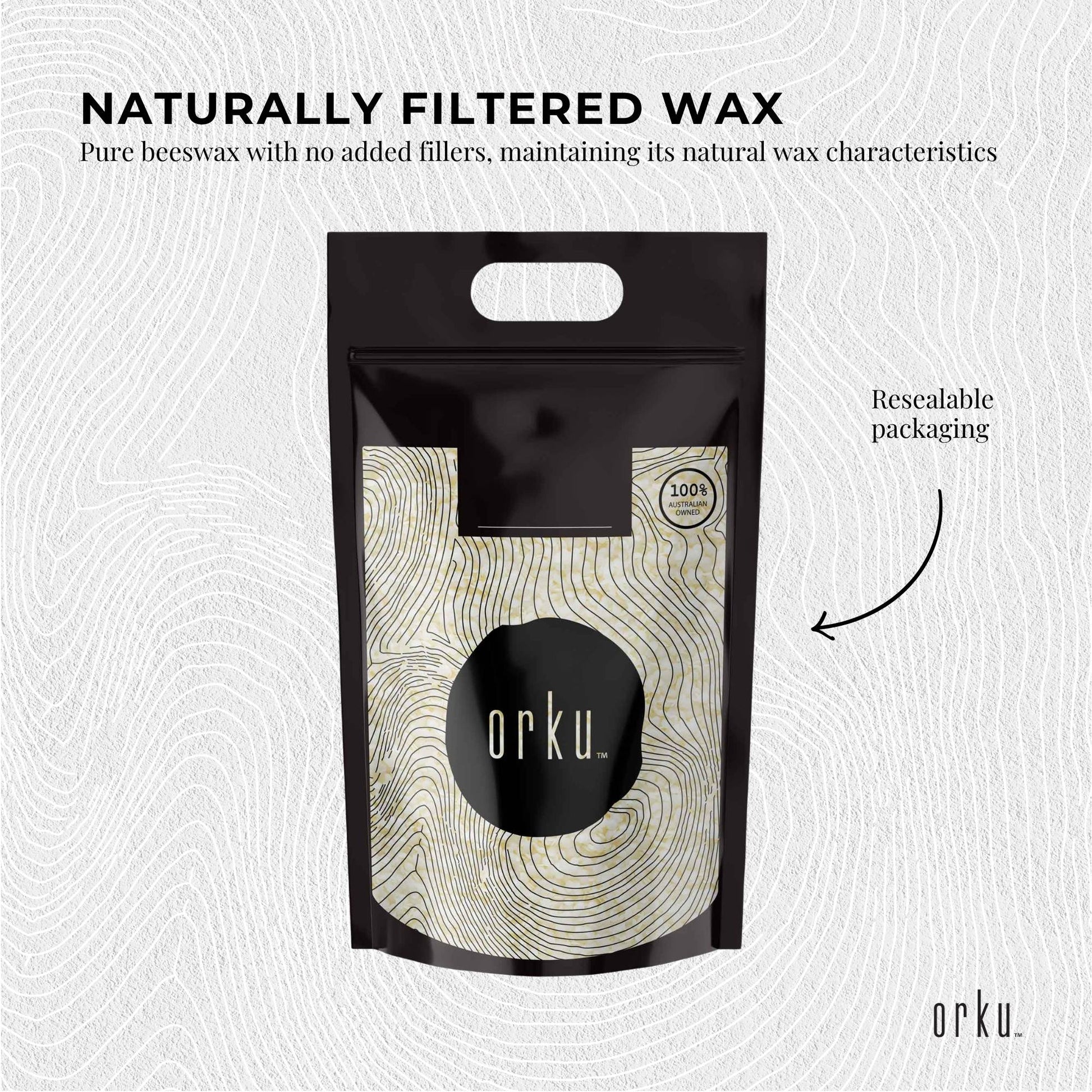 Orku 5Kg Pure Beeswax Pellets White BP Grade Refined Beads - Candle Cosmetic DIY