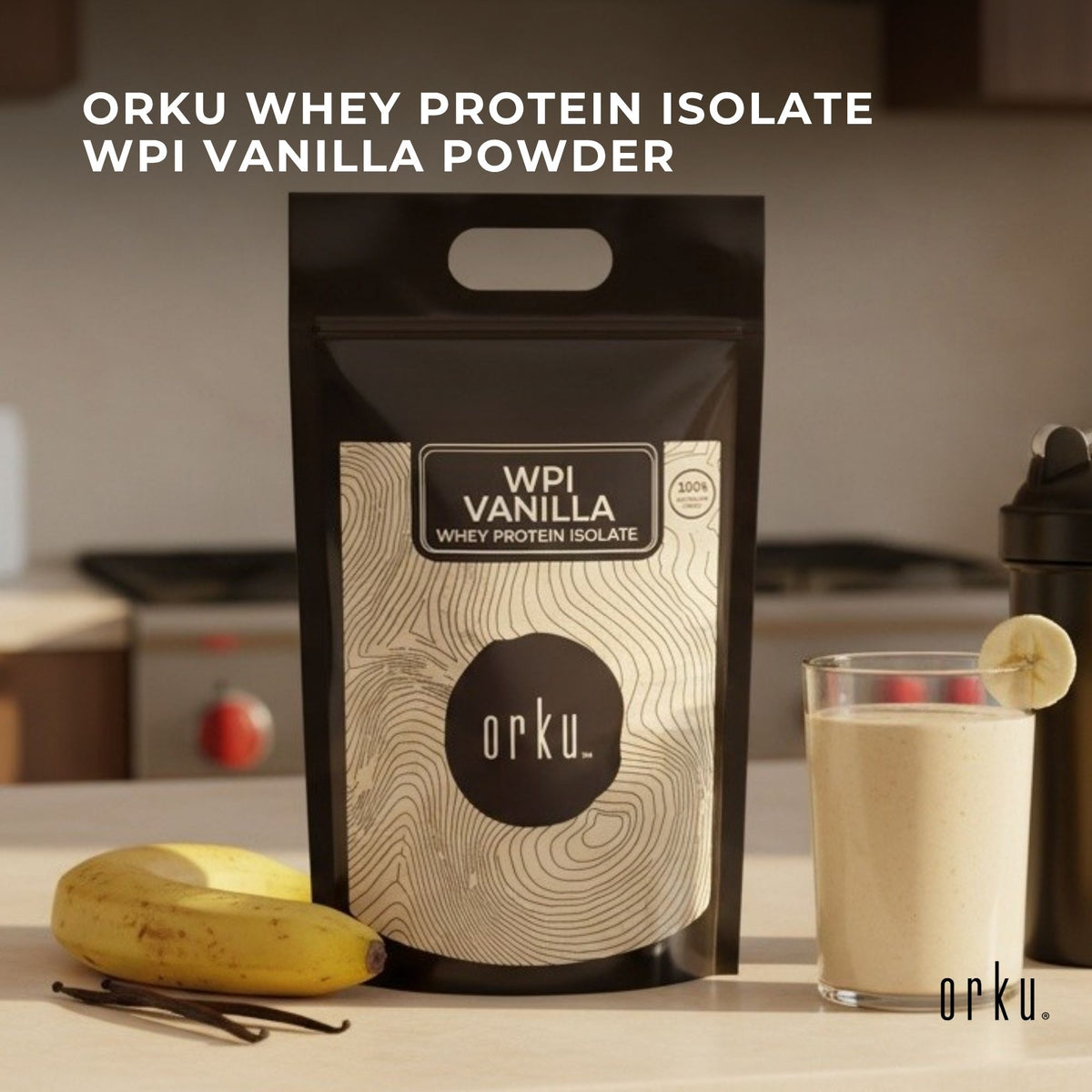Orku 5Kg Whey Protein Isolate WPI Vanilla Powder