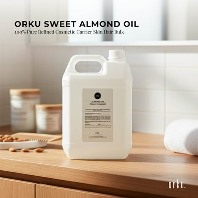 Orku 5L Sweet Almond Oil 100% Pure Refined Cosmetic Carrier Skin Hair