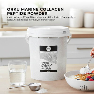 Orku 600g Marine Collagen Peptide Powder Type I Hydrolysed Protein Tub