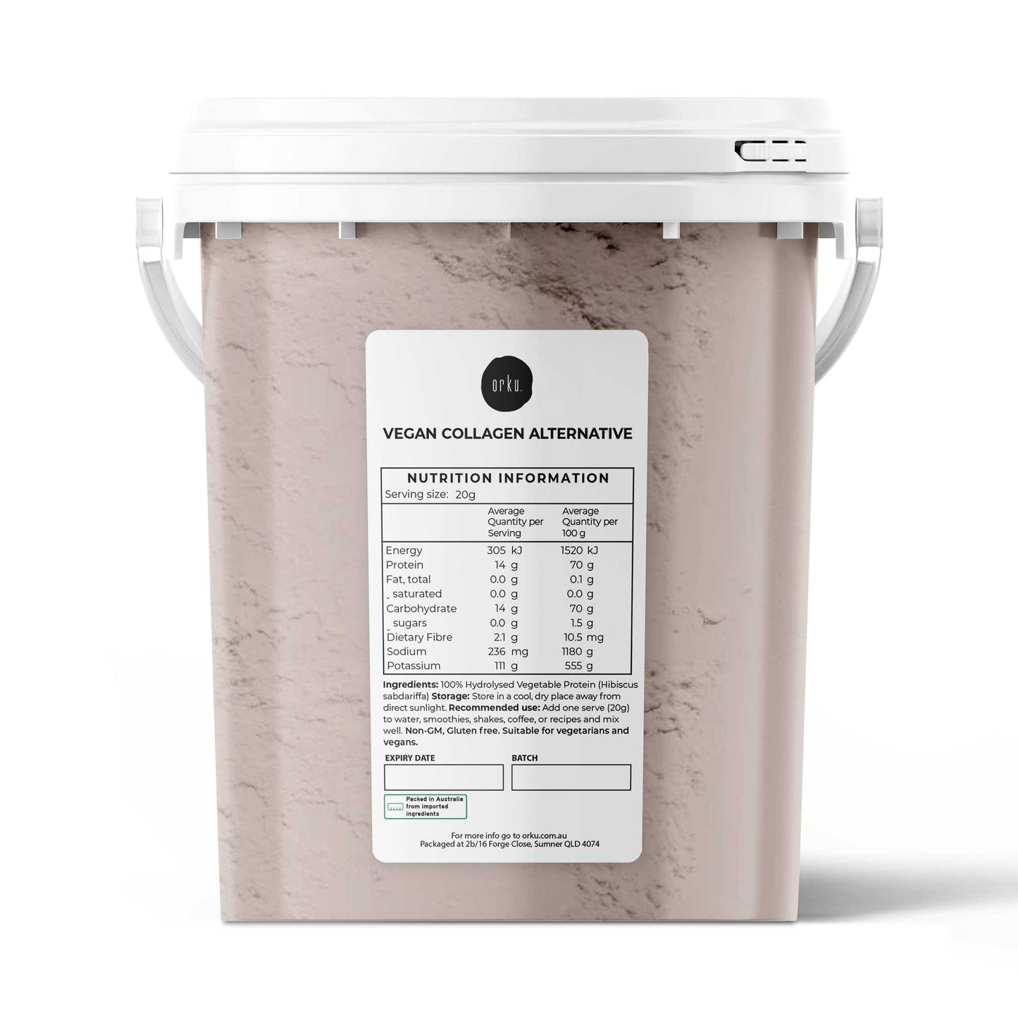 Orku 600g Vegan Collagen Plant Based Alternative Powder Hydrolysed Protein