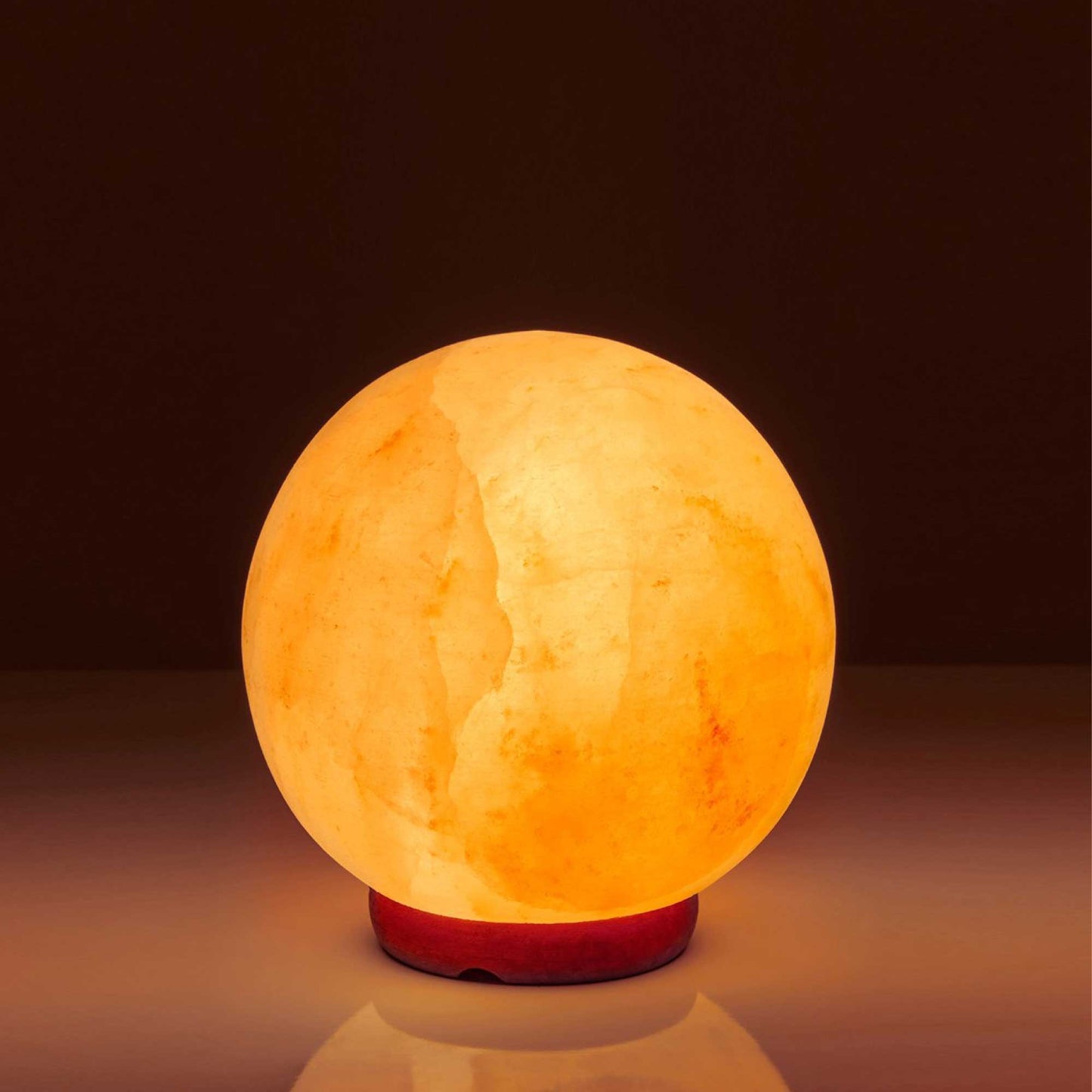 Orku 6.5" Ball Shape Himalayan Pink Salt Lamp - Carved Sphere Night Light