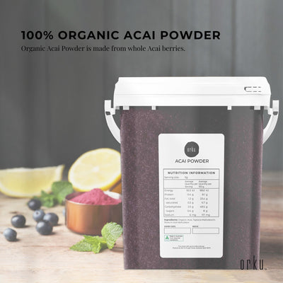 Orku 700g Organic Acai Powder Brazilian Berry Smoothie Bowl Ingredient