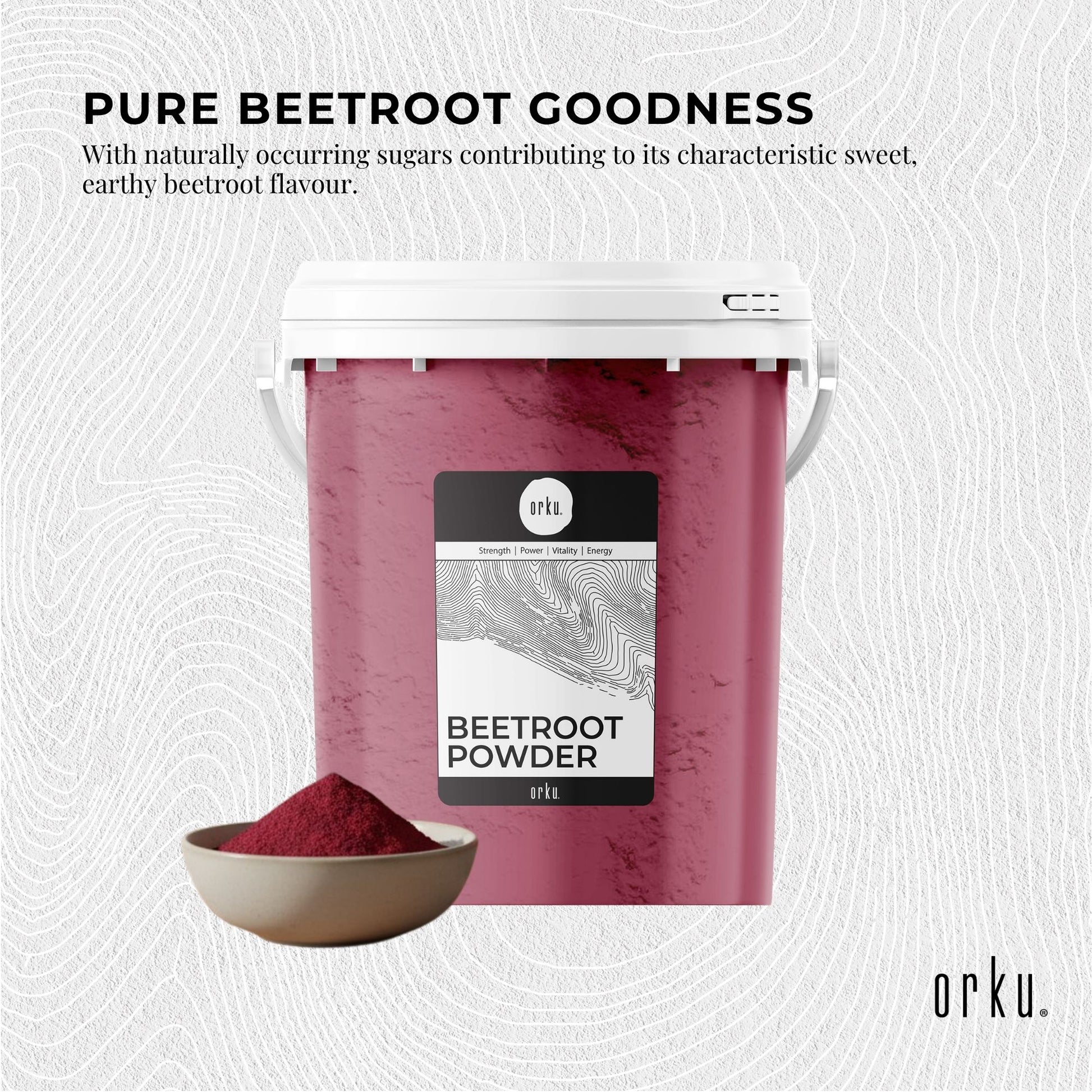 Orku 800g Organic Beetroot Powder ACO Certified 100% Pure Beet Root Tub