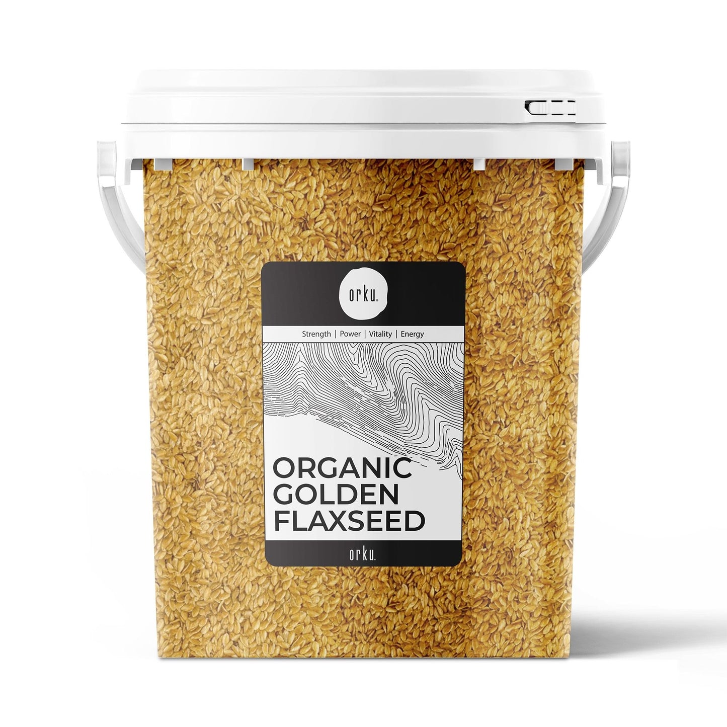 Orku 800g Organic Golden Linseed Flaxseed Whole Grain Non GMO - Tub