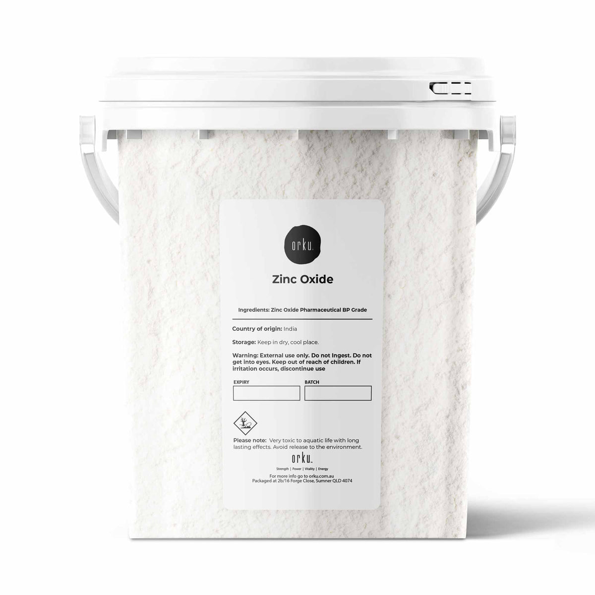 Orku 800g Zinc Oxide Powder Food Grade 99.9% ZnO Fine Raw Material Tub