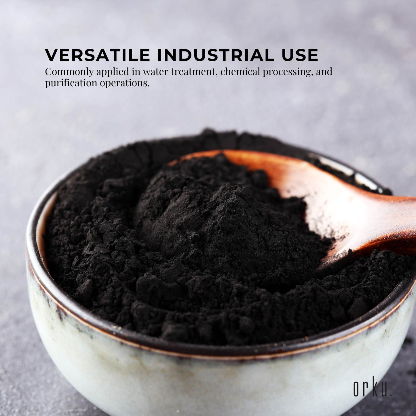 Orku Activated Carbon Powder Coconut Charcoal Bucket - Water Filtration