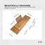 Orku Bamboo Bath Tray Caddy Adjustable - Spa Book Wine + Accessories Holder