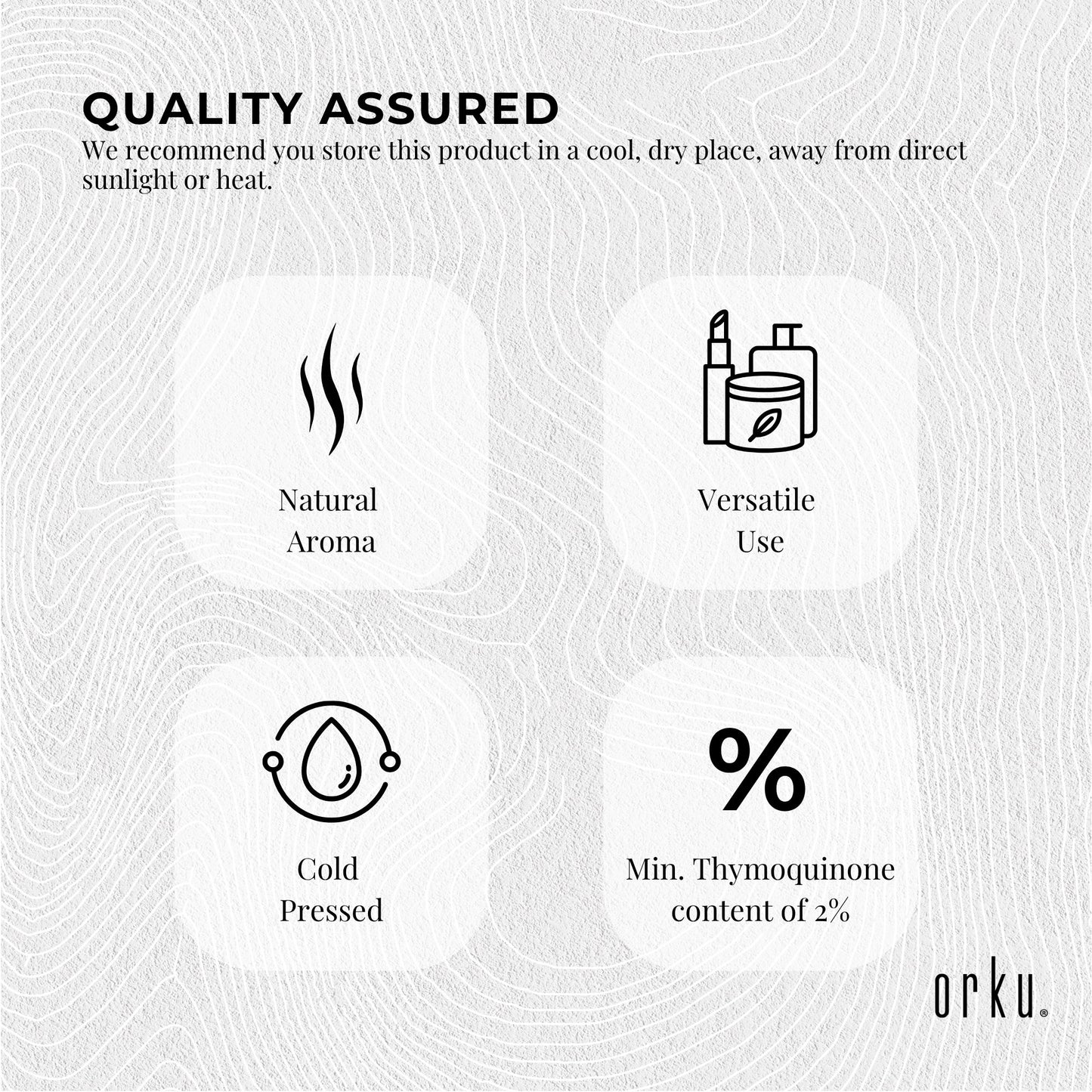 Orku Black Seed Oil Pure Cold Pressed 100% Ethiopian Nigella Sativa Cumin