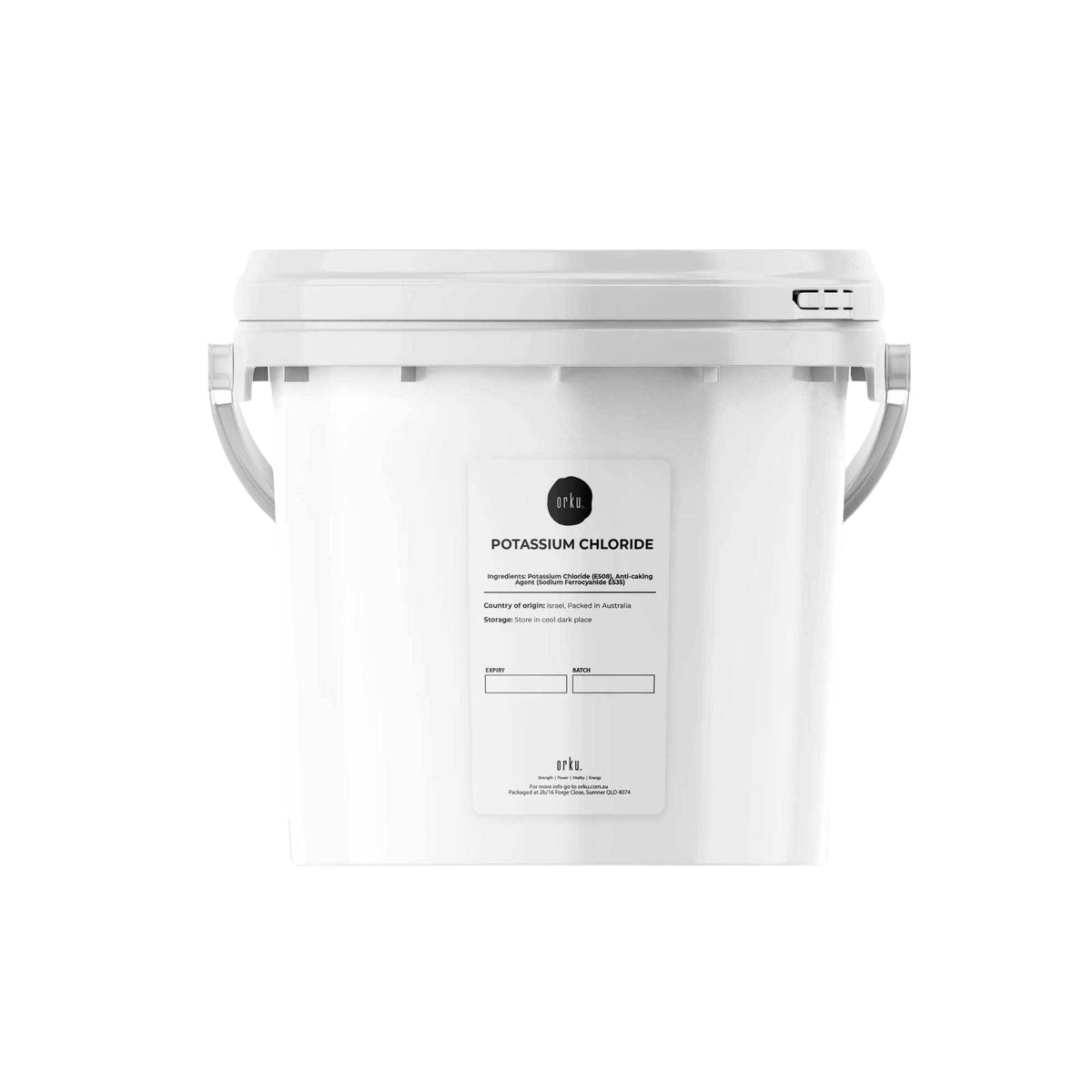 Orku Bulk Potassium Chloride Powder Tub - Food Grade E508 Salt Substitute