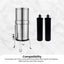Orku Carbon Block Filter Cartridge - Replacement for Berkey BB9-2 Gravity Filter