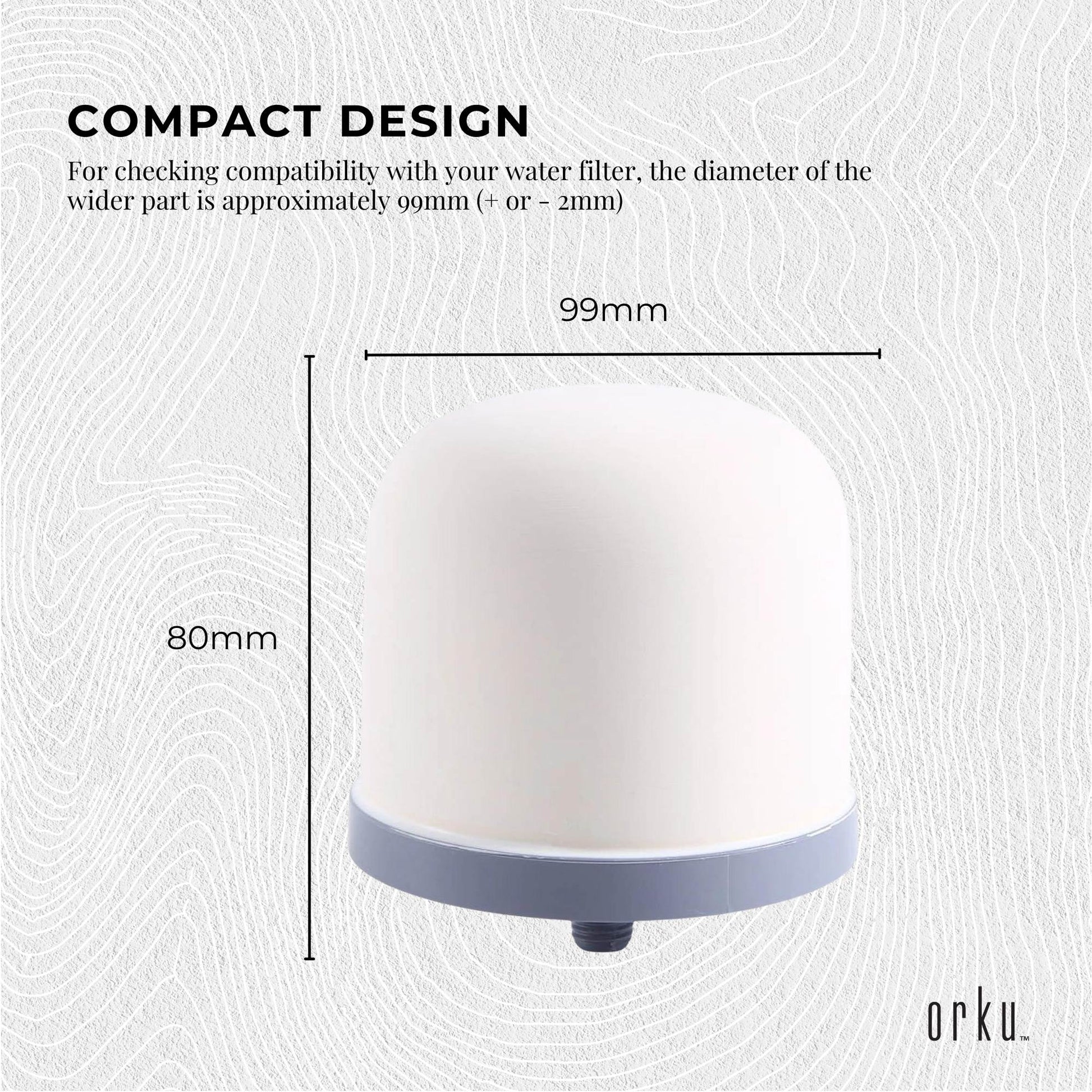 Orku Ceramic Dome Filter Cartridge Replacement for 8-Stage Benchtop Systems