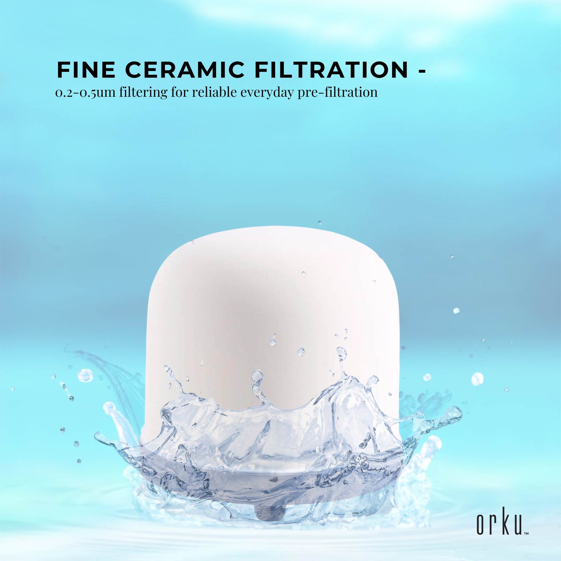 Orku Ceramic Dome Filter Cartridge Replacement for 8-Stage Benchtop Systems