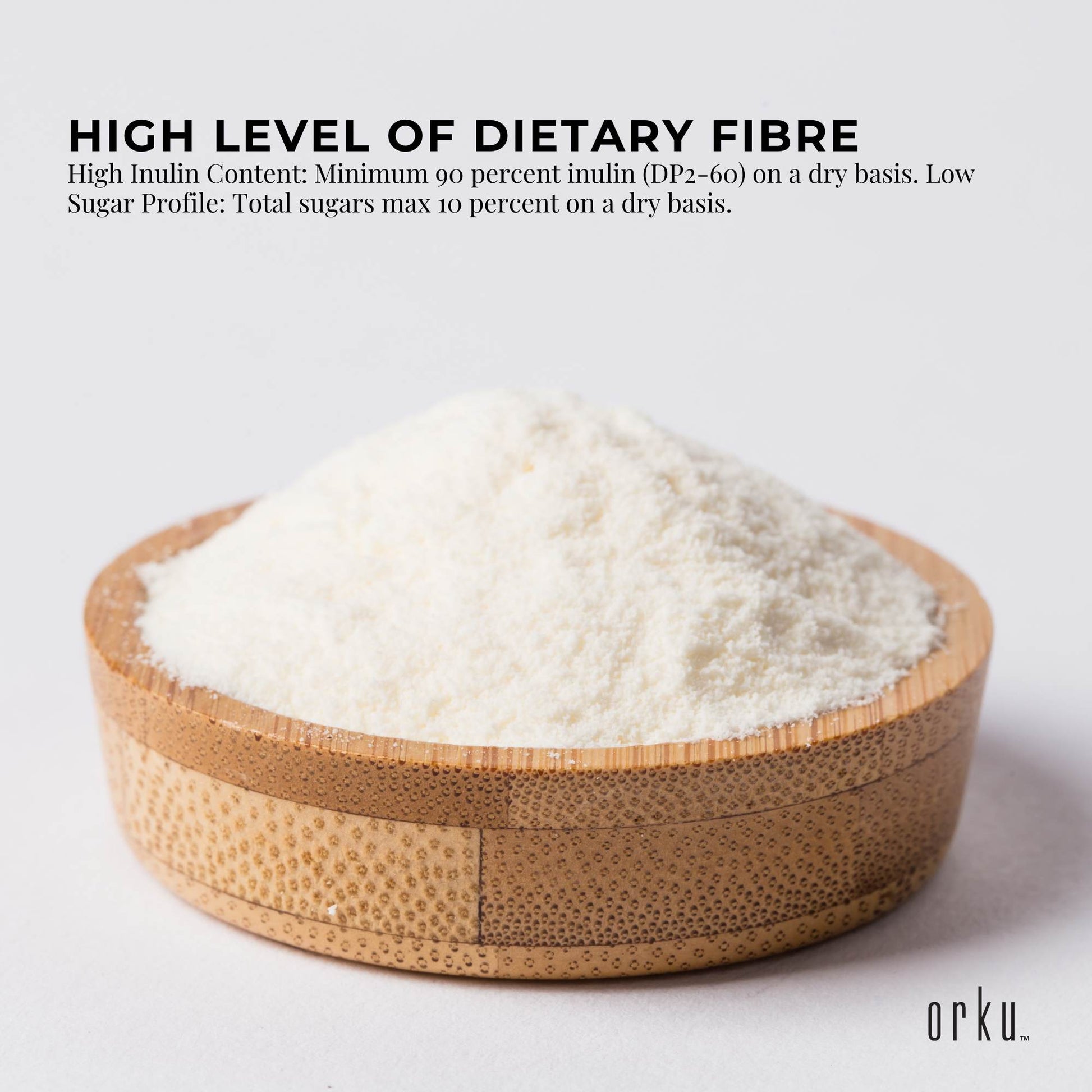 Orku Chicory Root Inulin Powder Tub - Unflavoured Food Ingredient