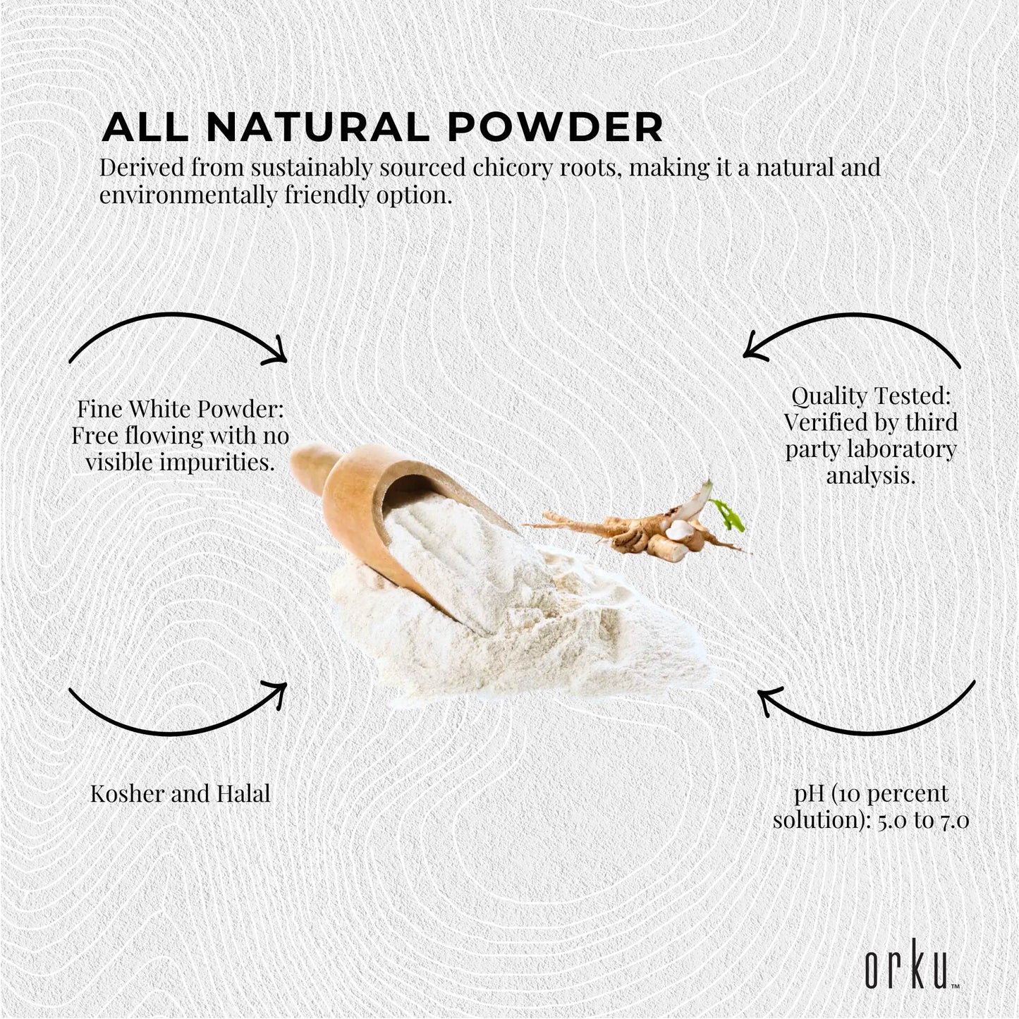 Orku Chicory Root Inulin Powder Tub - Unflavoured Food Ingredient