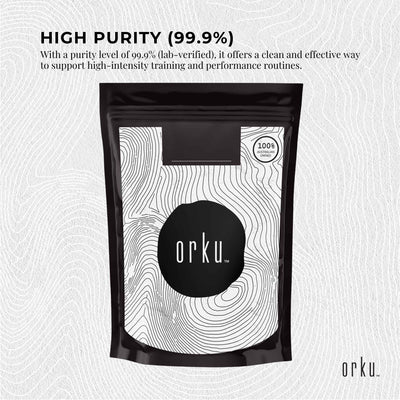 Orku Creatine Monohydrate Powder 200 Mesh Micronised 99.9% Pure
