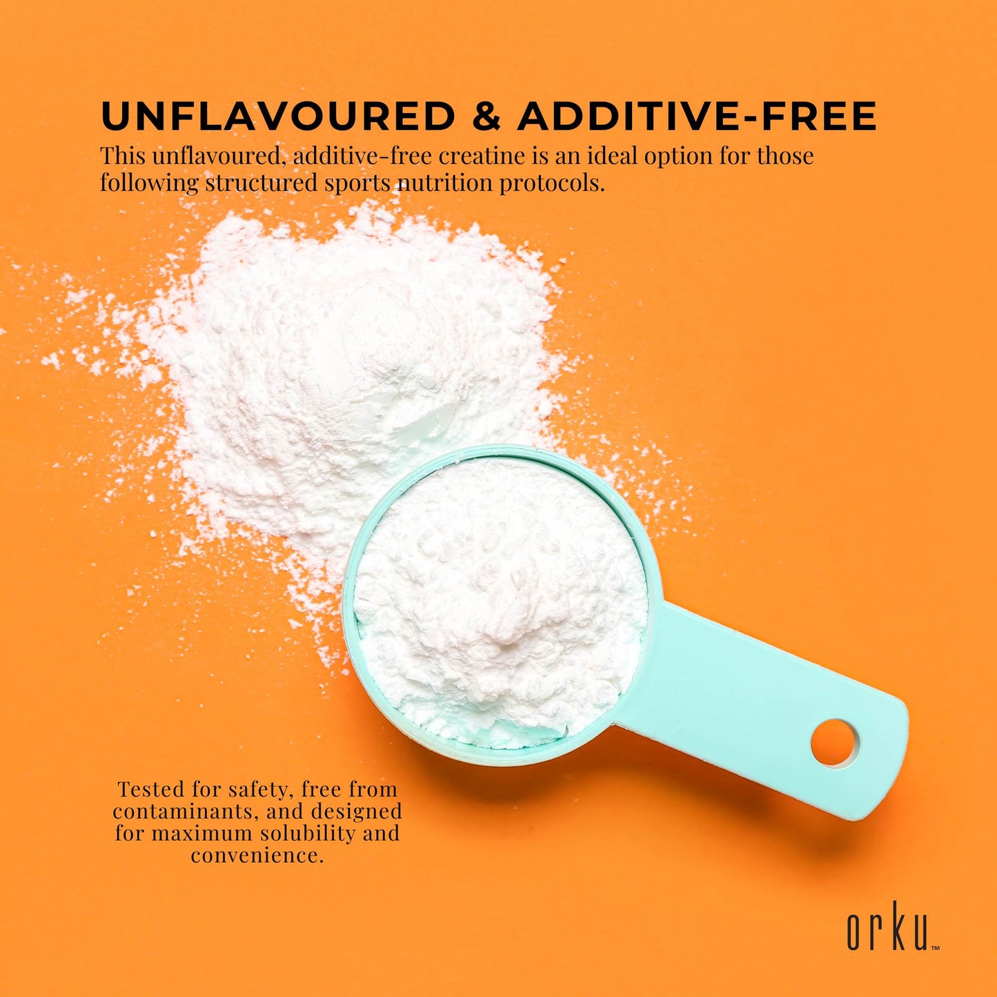 Orku Creatine Monohydrate Powder 99.9% Pure 200 Mesh Micronised Tubs