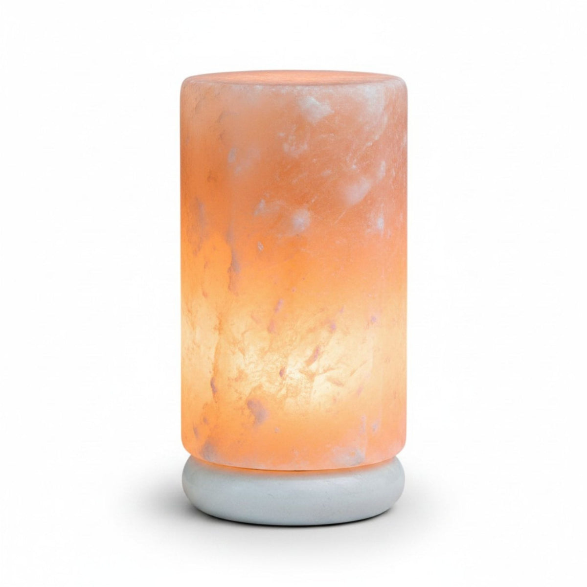 Orku Cylinder Shape Himalayan Pink Salt Lamp - Hand Carved Tube Night Light