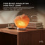 Orku Fire Bowl Himalayan Pink Salt Lamp - Hand Carved Rocks Night Light