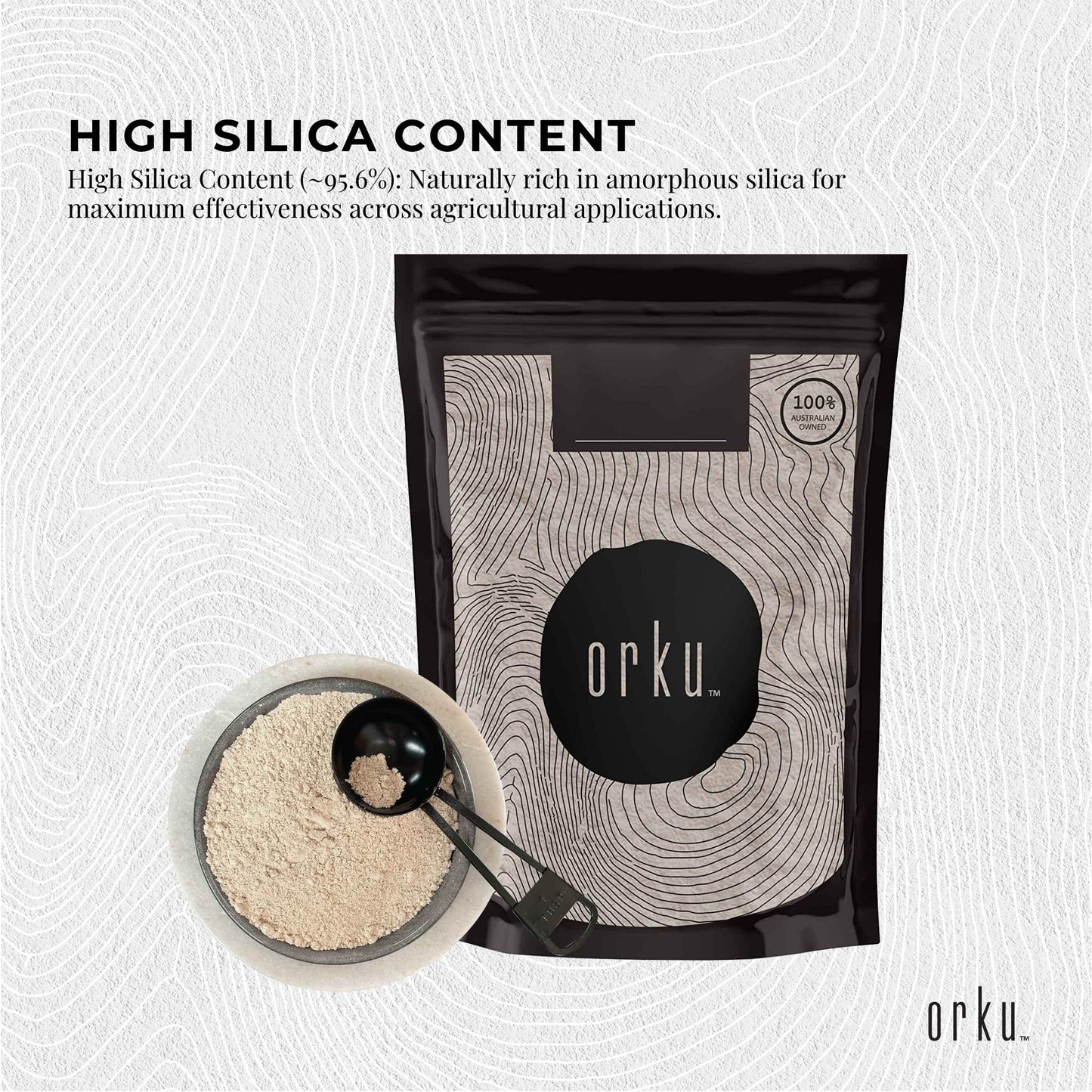 Orku Fossil Shell Flour - Livestock Garden Pet Diatomaceous Earth Bulk