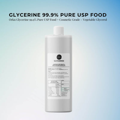 Orku Glycerine 99.9% Pure USP Food + Cosmetic Grade – Vegetable Glycerol