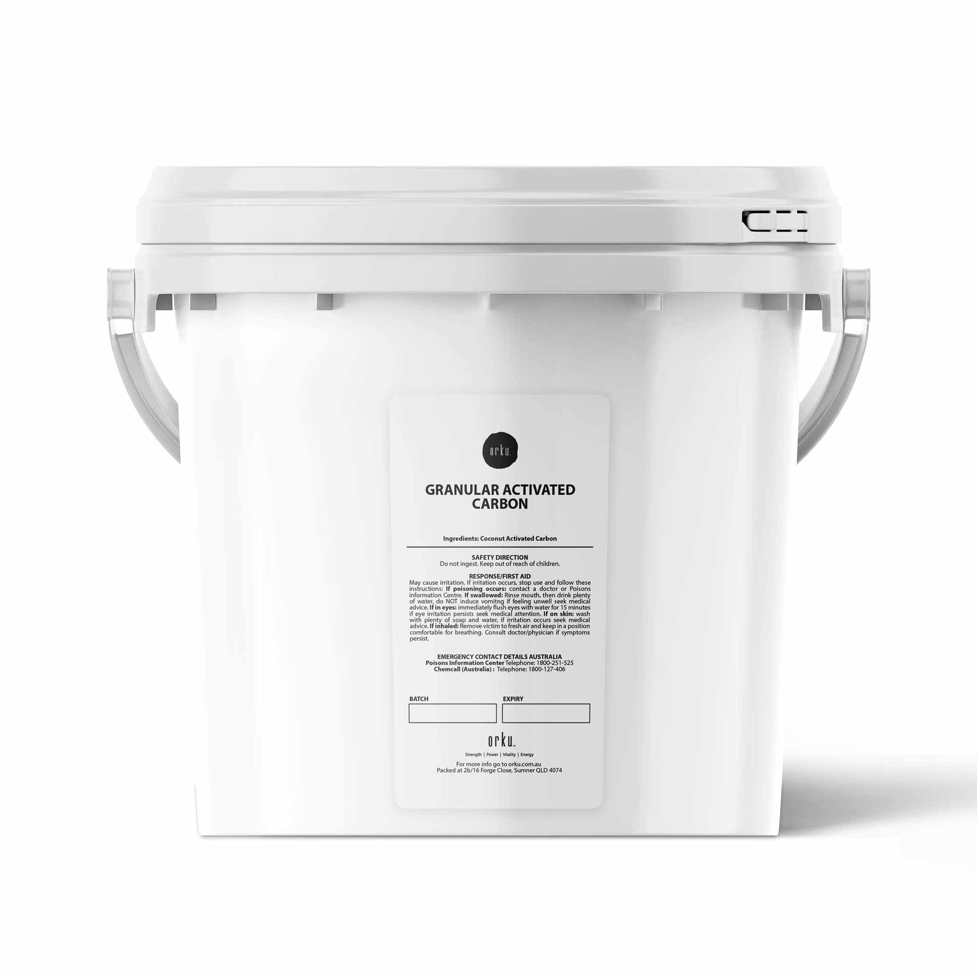 Orku Granular Activated Carbon Tubs GAC Coconut Shell Charcoal Filtration Media