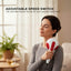 Orku Handheld Body Massager 4 Heads Adjustable Speed 28W Red