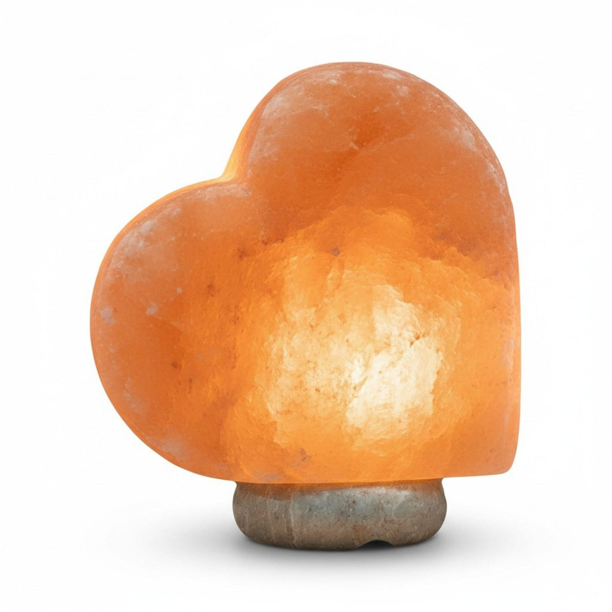 Orku Heart Shaped Himalayan Pink Salt Lamp - Hand Carved Love Night Light
