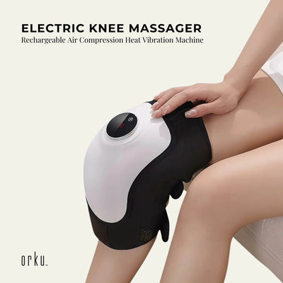 Orku Heated Knee Massager - Rechargeable Air Compression and Vibration Wrap