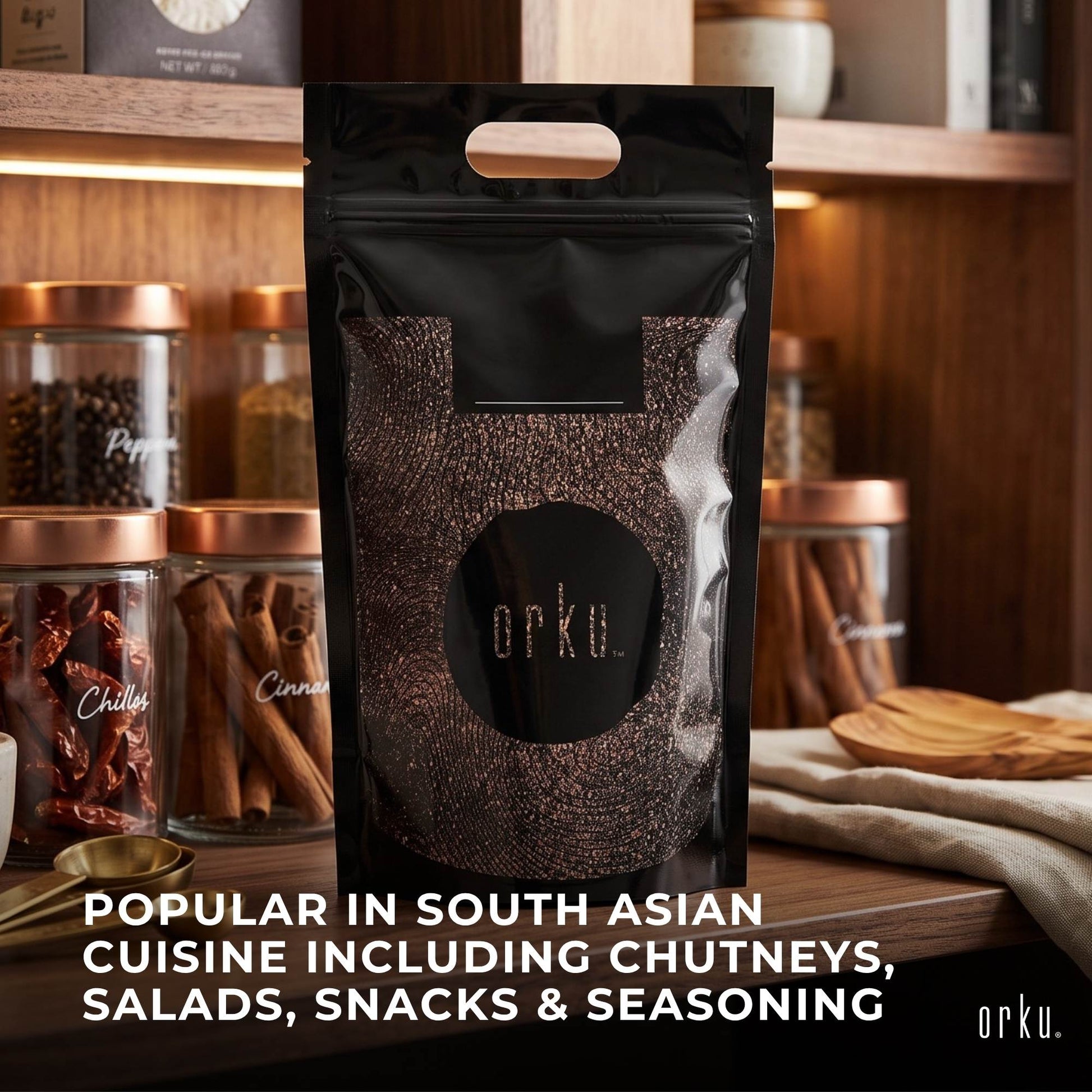 Orku 5Kg Himalayan Fine Grain Black Salt Kala Namak Table Salt