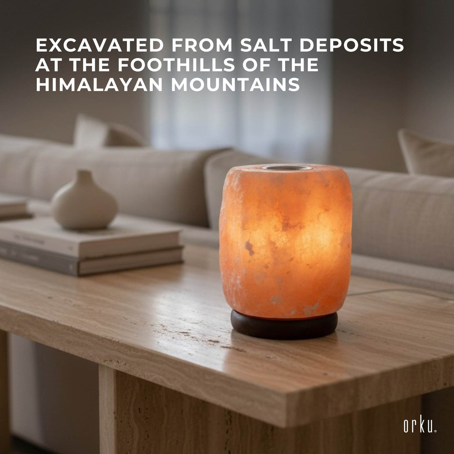 Orku Himalayan Pink Salt Aromatherapy Lamps - Essential Oil Diffusers