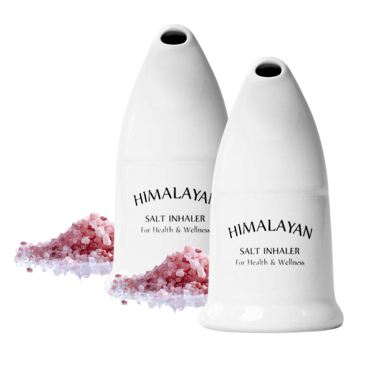 Orku Himalayan Pink Salt Inhaler Pipe Ceramic and 125g Coarse Crystal Rock Salt Bulk