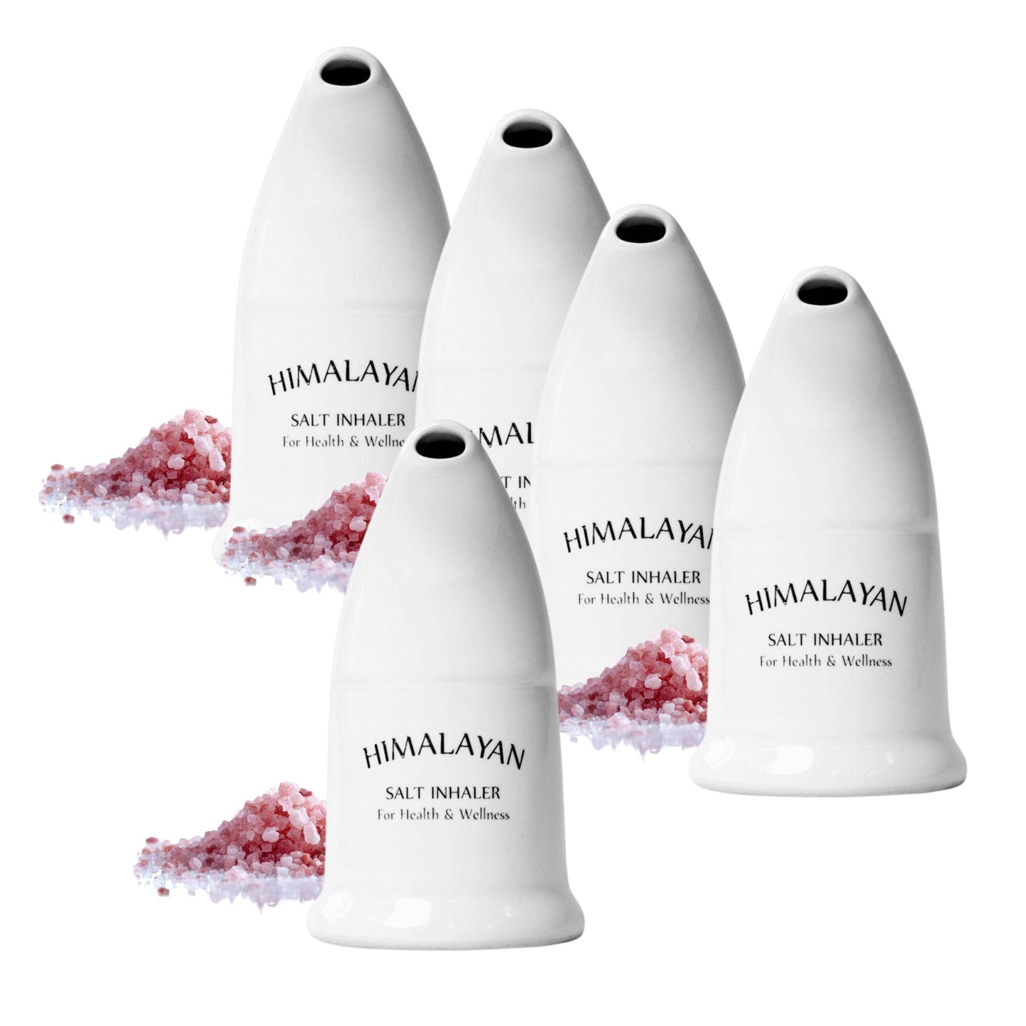 Orku Himalayan Pink Salt Inhaler Pipe Ceramic and 125g Coarse Crystal Rock Salt Bulk