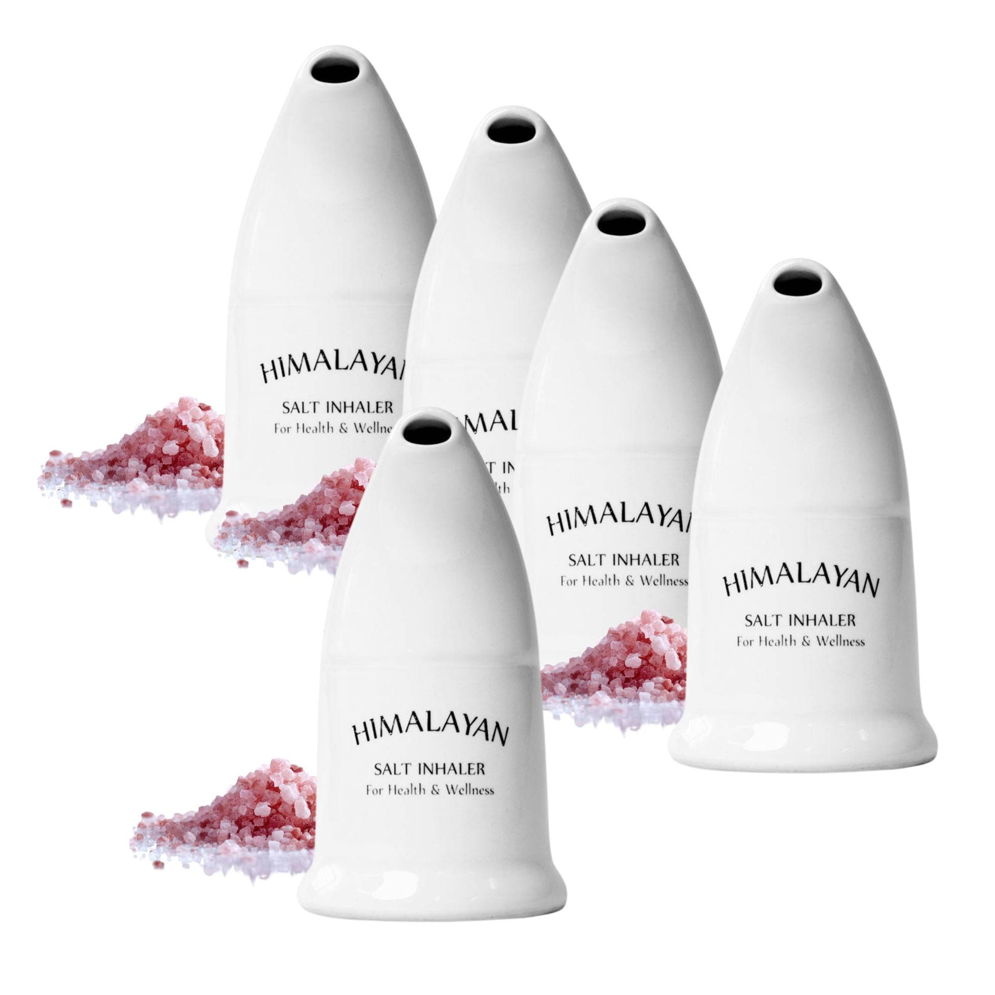 Orku Himalayan Pink Salt Inhaler Pipe Ceramic and 125g Coarse Crystal Rock Salt Bulk