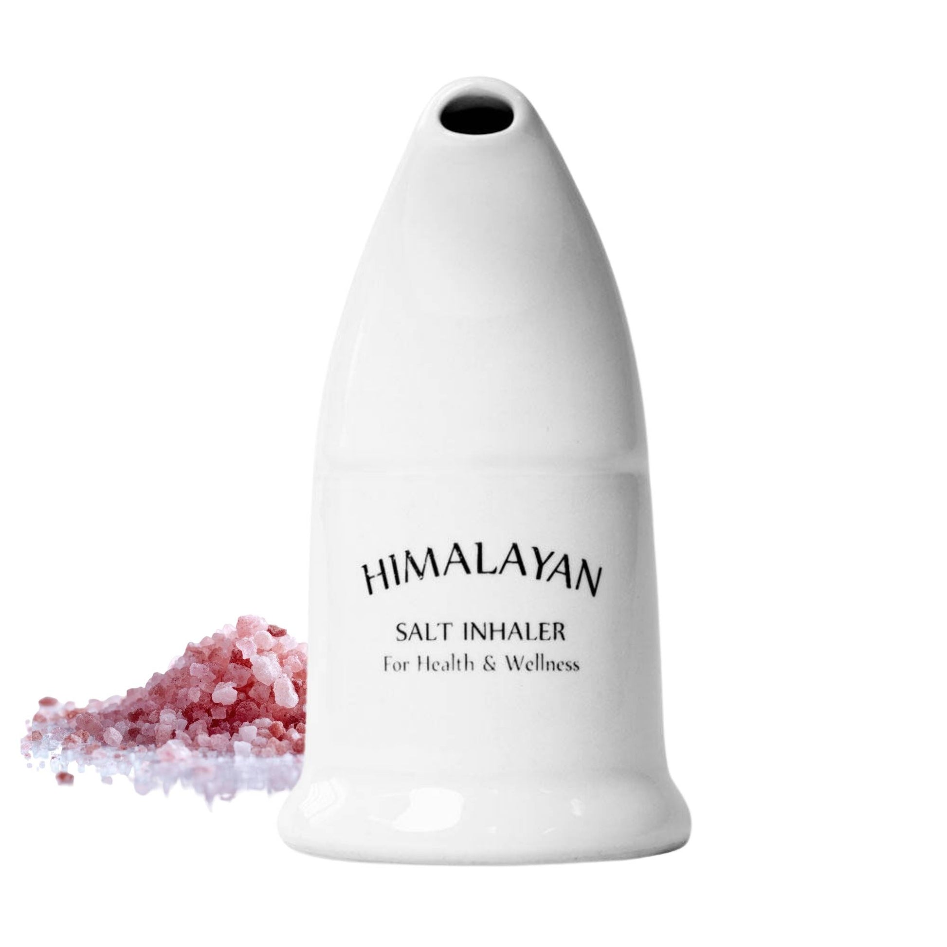 Orku Himalayan Pink Salt Inhaler Pipe Ceramic and 125g Coarse Crystal Rock Salt Bulk