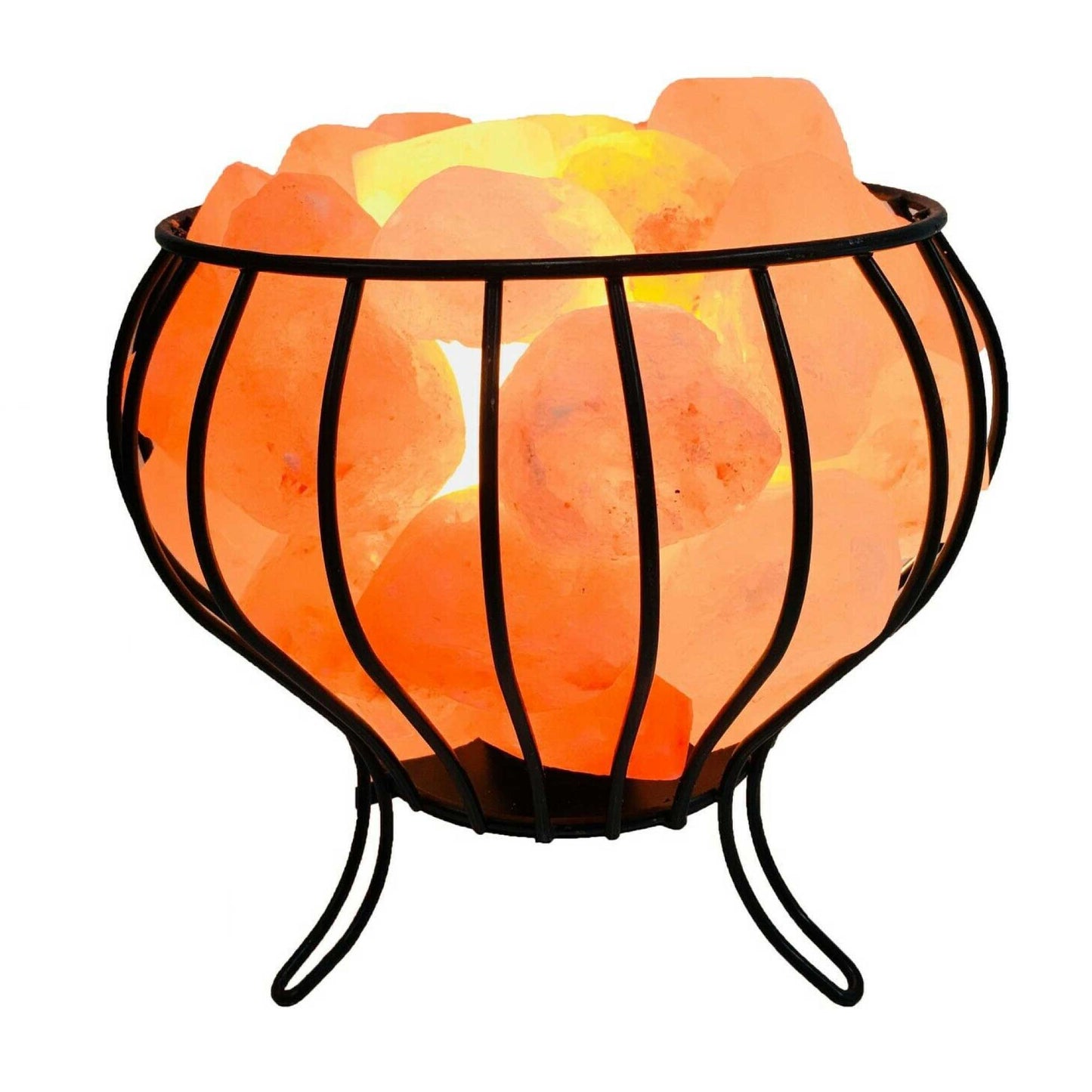 Orku Himalayan Pink Salt Lamps - Carved Crystal Rock Shapes with 12V 12W Switch