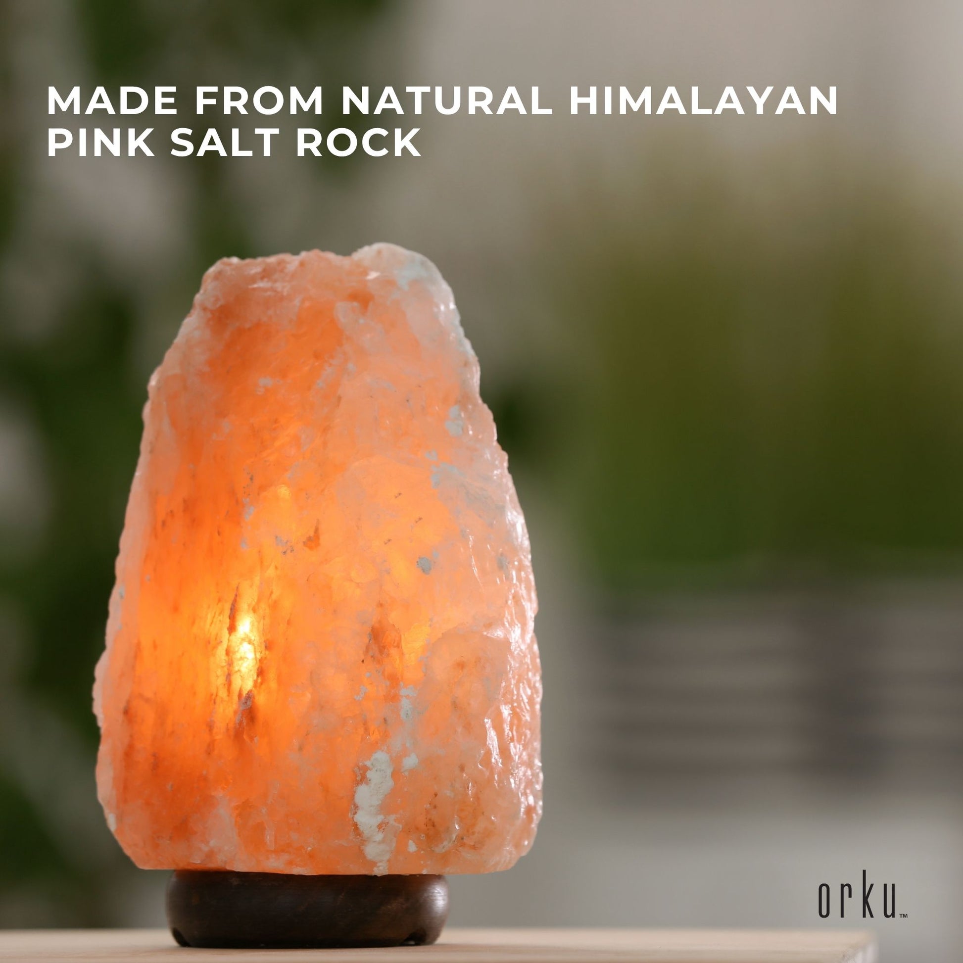 Orku Himalayan Pink Salt Lamps in Various Carved Rock Shapes 12V 12W Switch