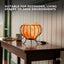 Orku Himalayan Pink Salt Lamp + Iron Bowl Basket - Hand Carved Night Light