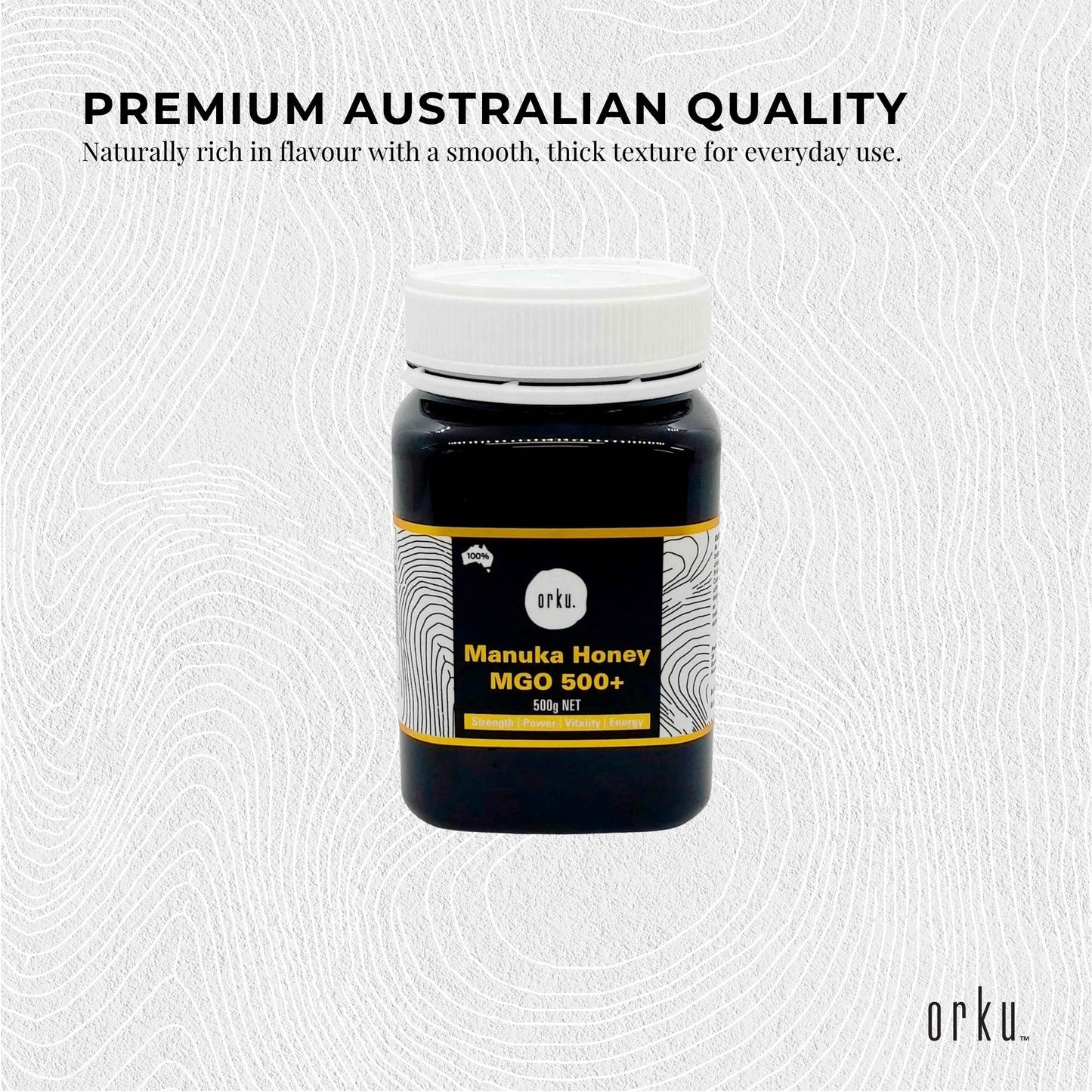 Orku MGO 500+ Australian Manuka Honey 500g - Raw Jelly Bush Honey
