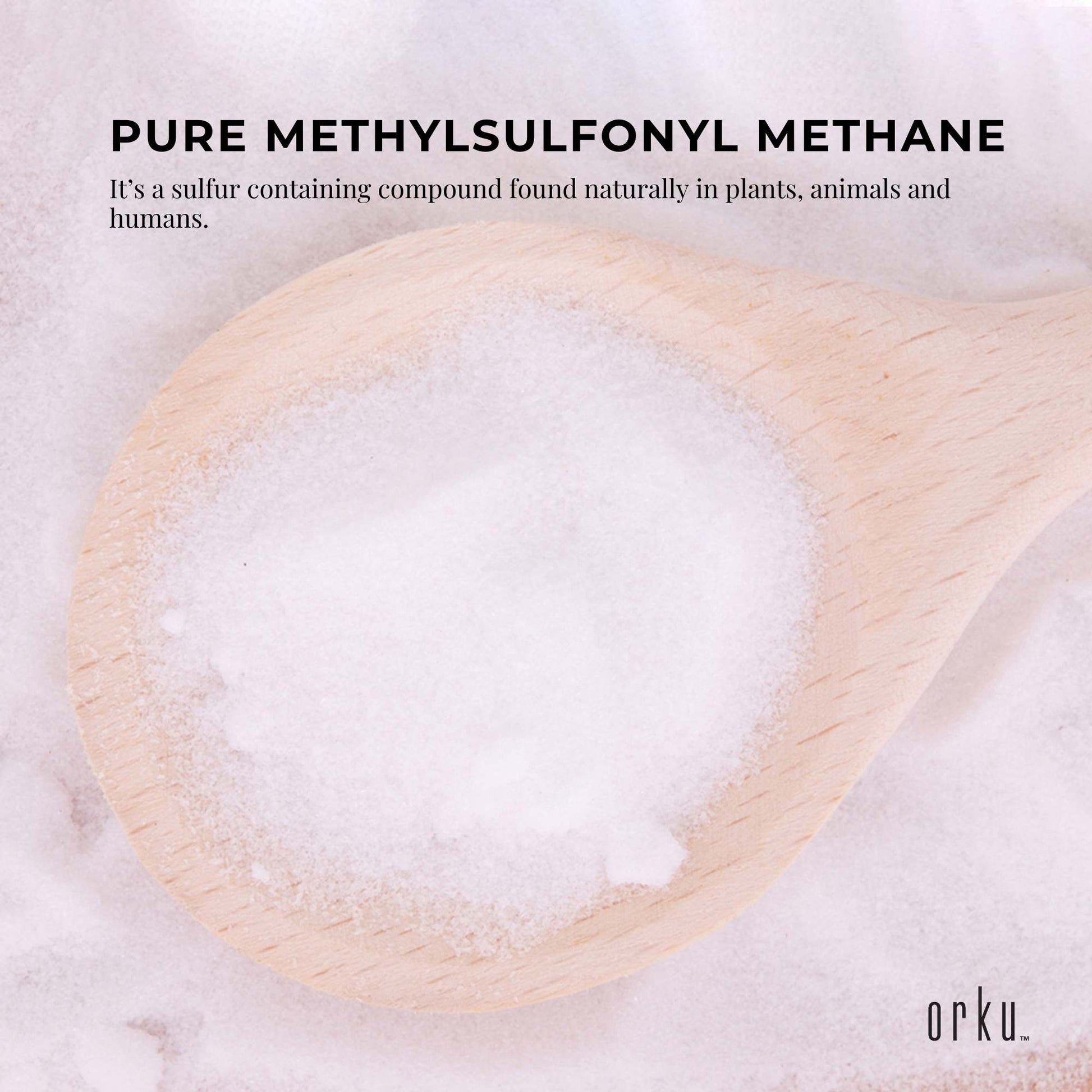 Orku MSM Powder or Crystals Bucket - 99.9% Pure USP Grade Methylsulfonylmethane