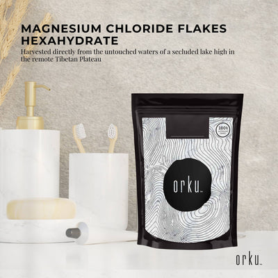 Orku Magnesium Chloride Flakes Hexahydrate Bags - FCC USP Spec Bath Salts