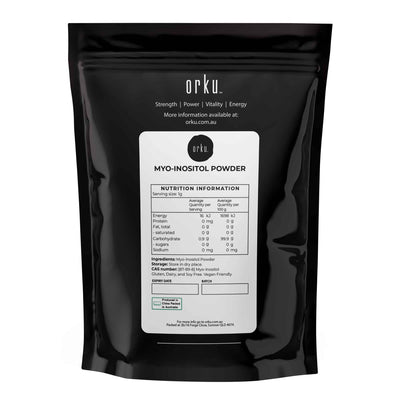 Orku Myo Inositol Powder - Pharmaceutical-Grade Pure Unflavoured Supplement
