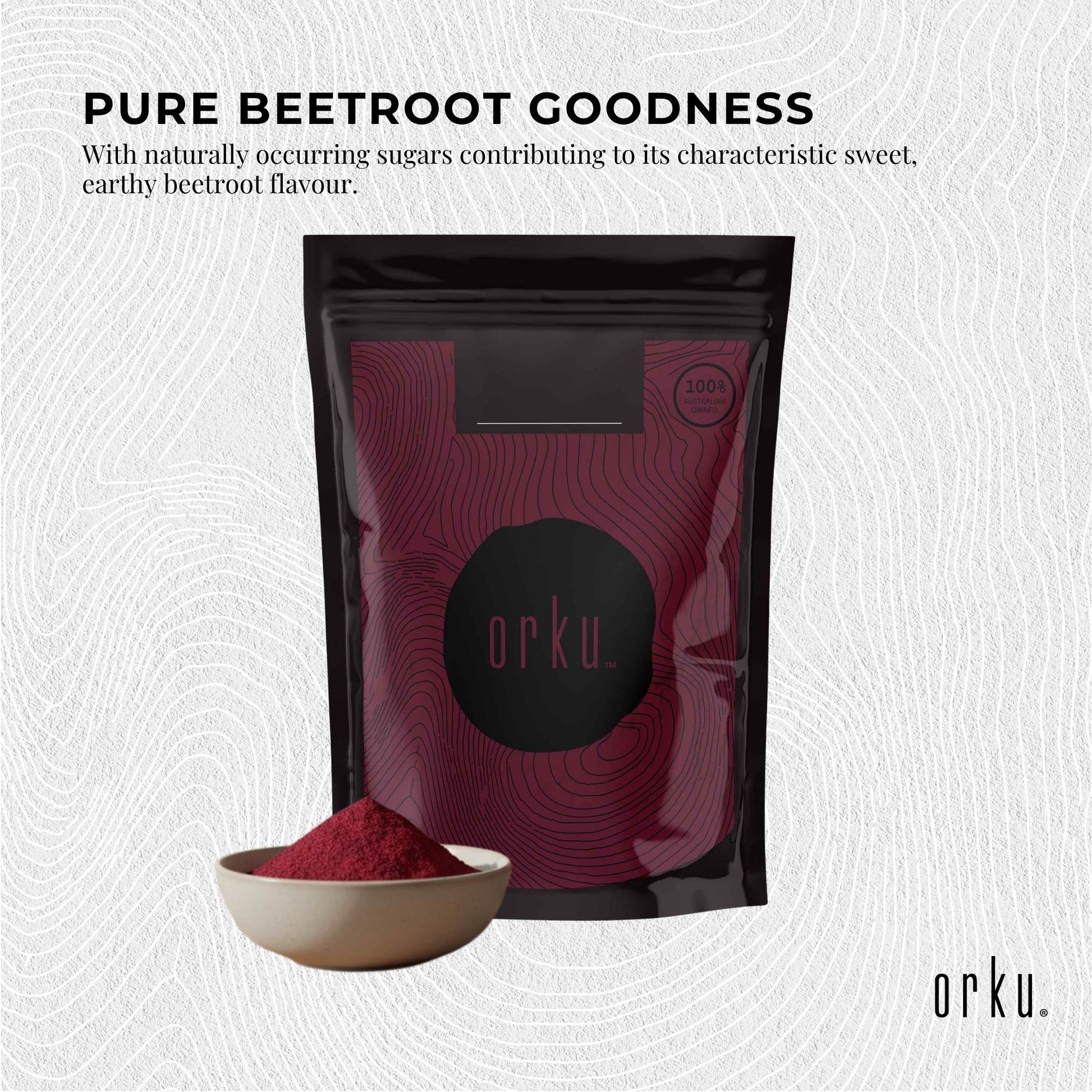 Orku 100g Organic Beetroot Powder ACO Certified 100% Pure Beet Root